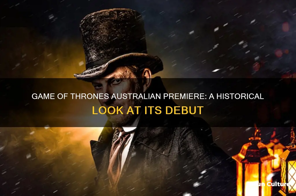 when did game of thrones first air in australia