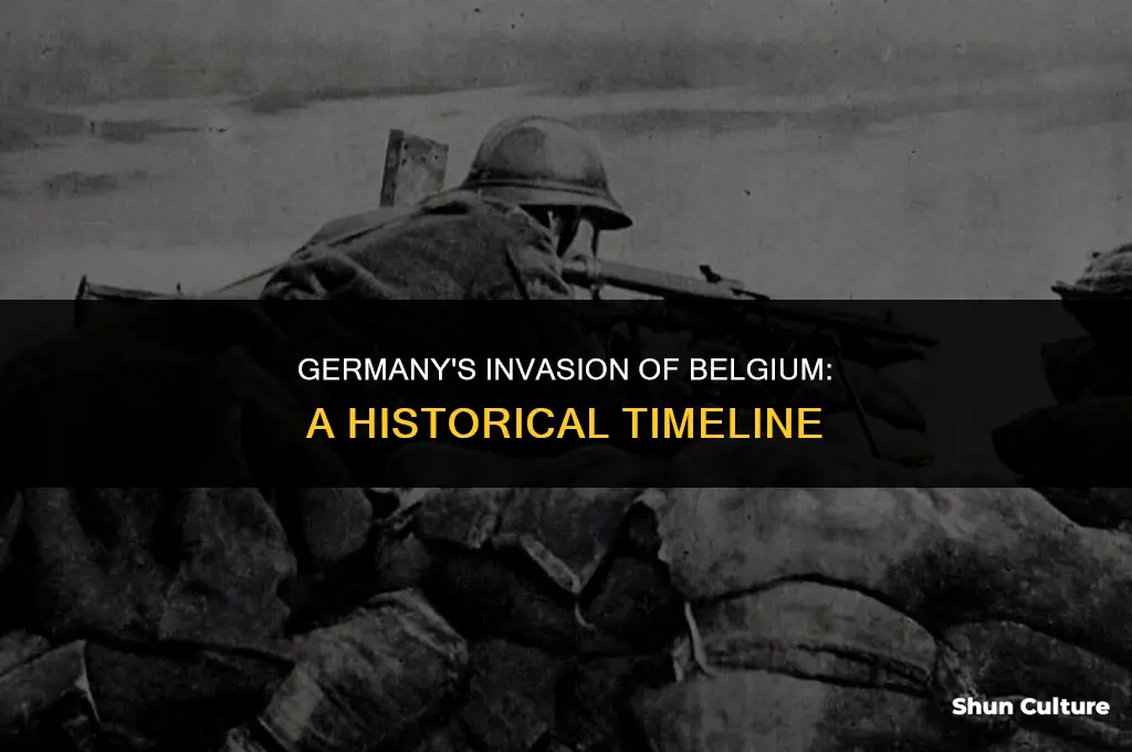 when did germany cross into belgium