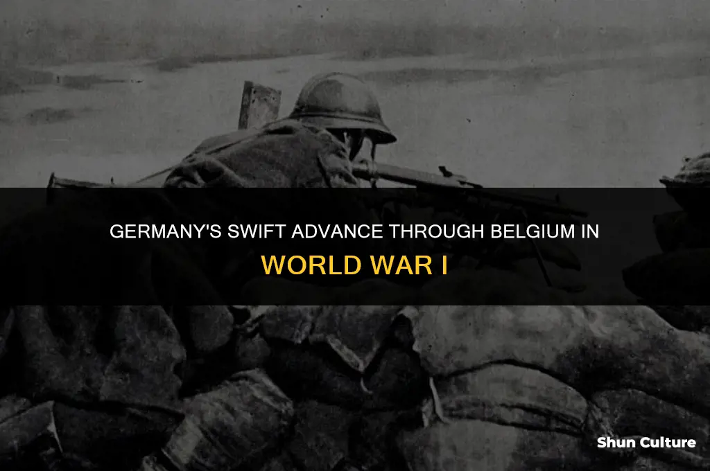 when did germany cut through belgium ww1