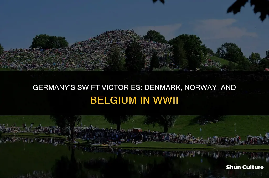when did germany defeat denmark and norway belgium