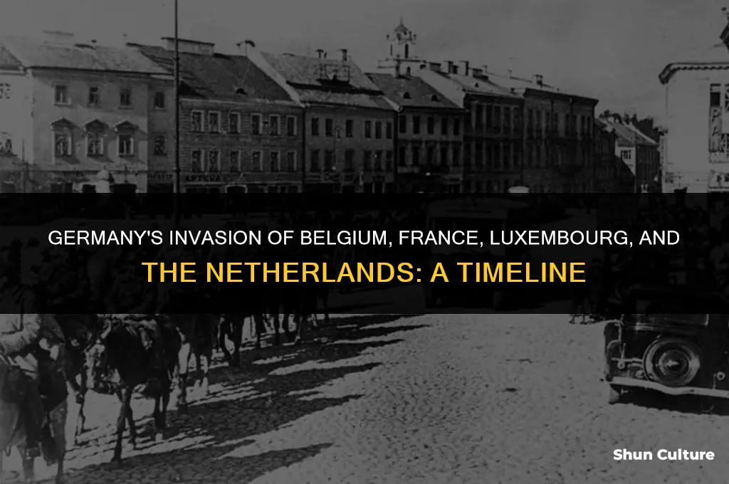 when did germany invade belgium france luxembourg and the netherlands