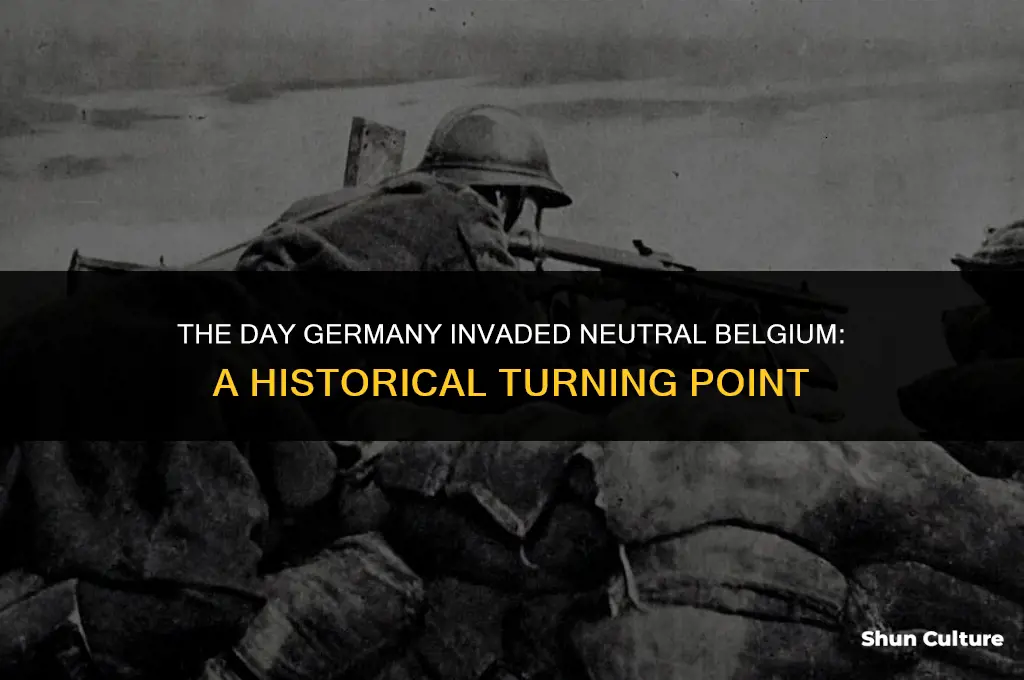 when did germany invaded neutral belgium