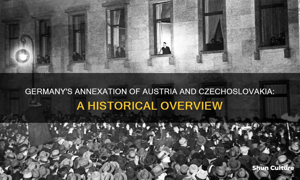 when did germany take over austria and czechoslovakia