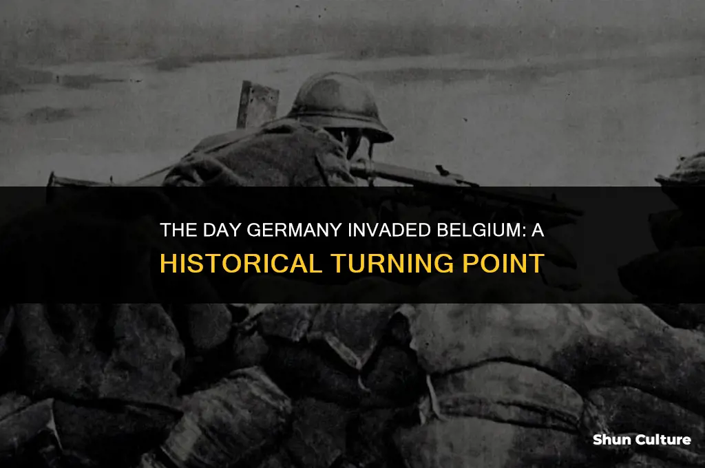 when did germnay invade belgium