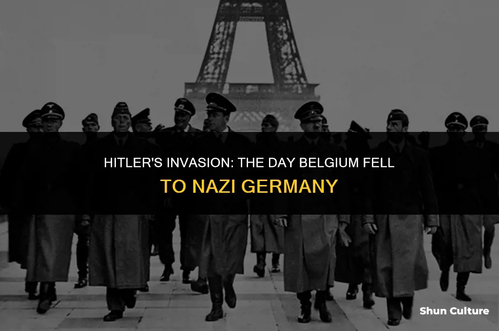 when did hitler take over belgium