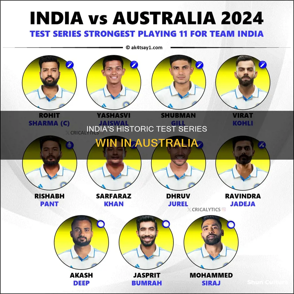 when did india last won test series in australia