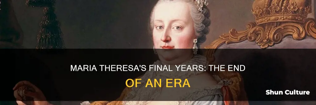 when did maria theresa of austria die