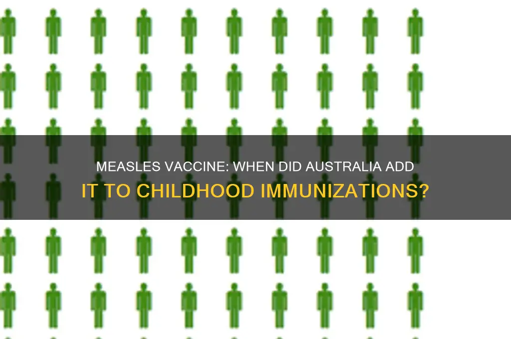 when did measles vaccine go on the australian childhood schedule