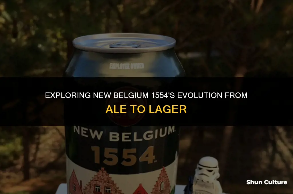 when did new belgium 1554 change from ale to lager