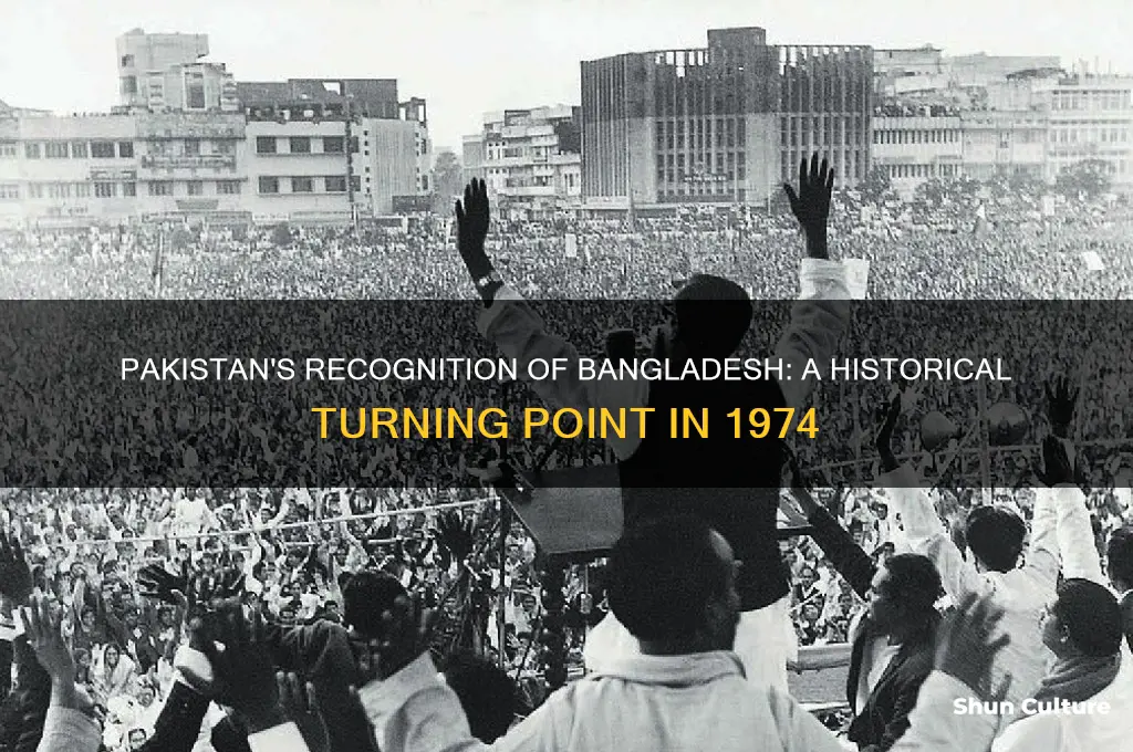 when did pakistan recognize bangladesh
