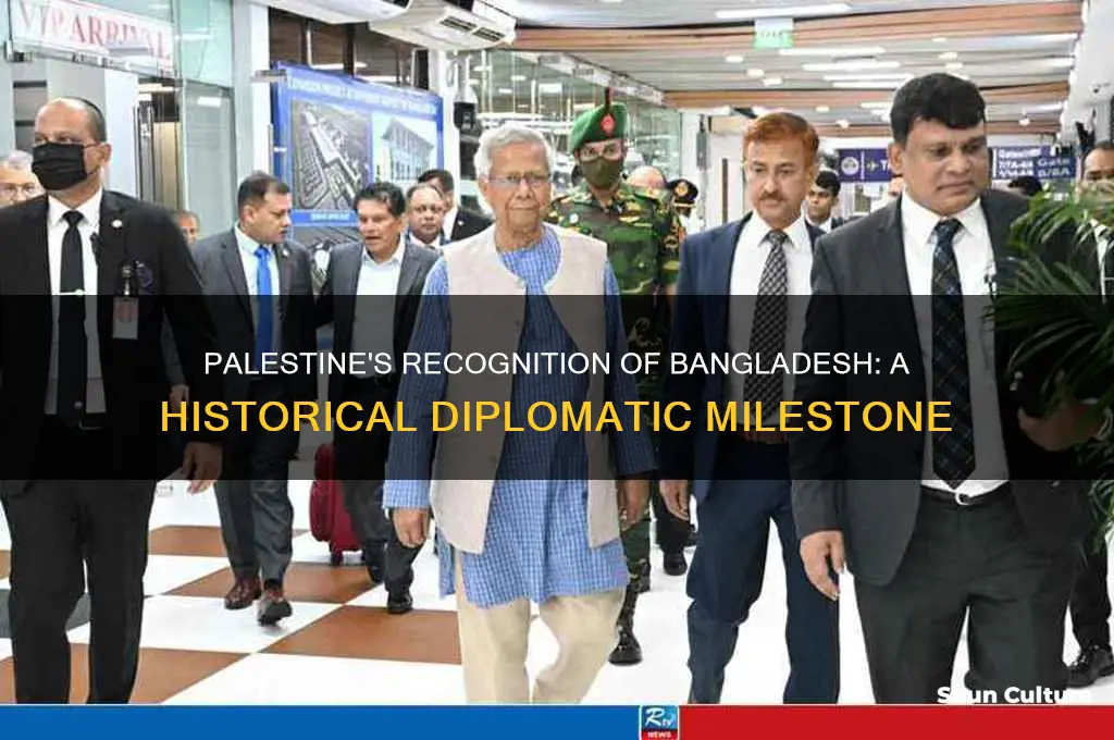 when did palestine recognize bangladesh