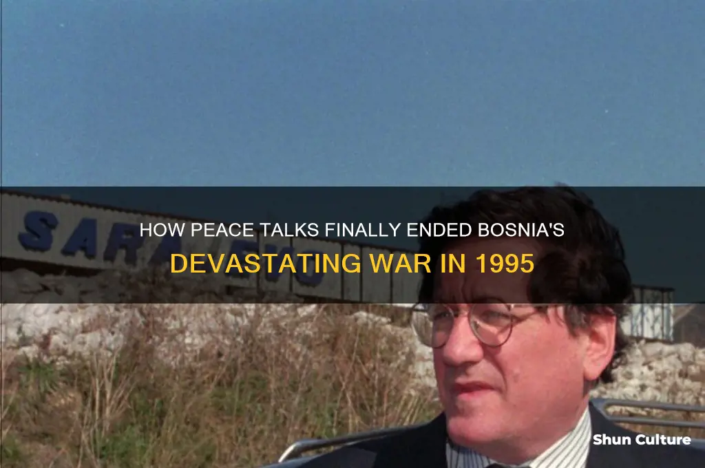when did peace talks end a war in bosnia