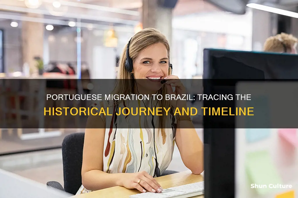 when did portigueze people start migrating to brazil
