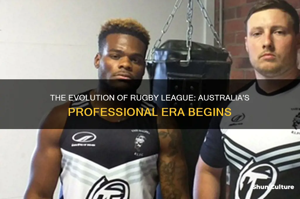 when did rugby league go professional in australia