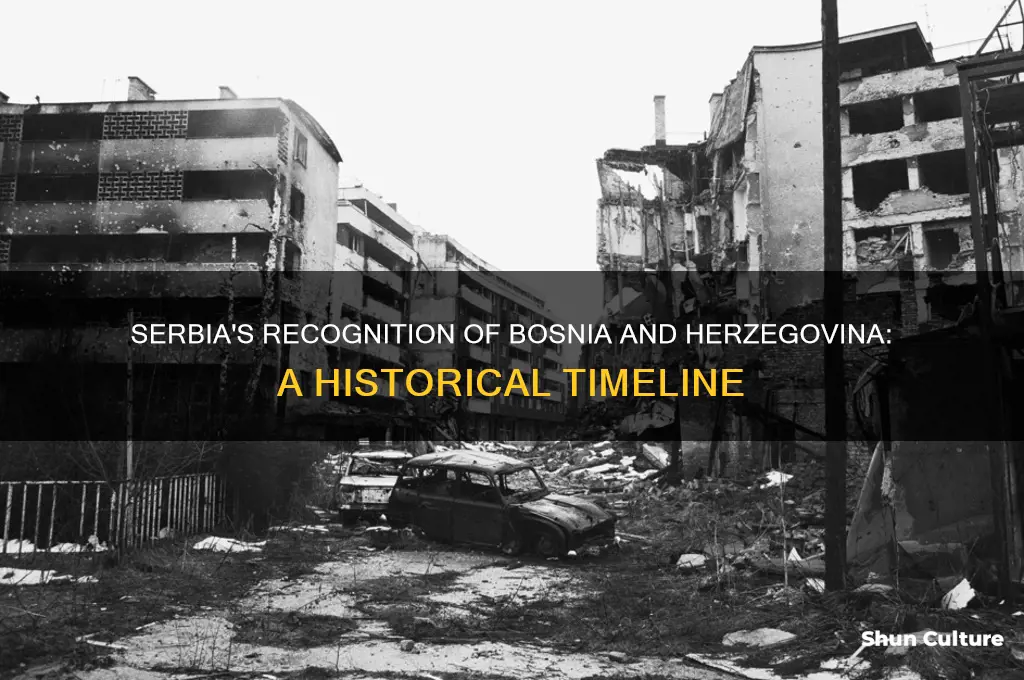 when did serbia recognize bosnia and herzegovina