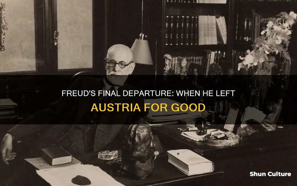 when did sigmund freud finally managed to leave austria