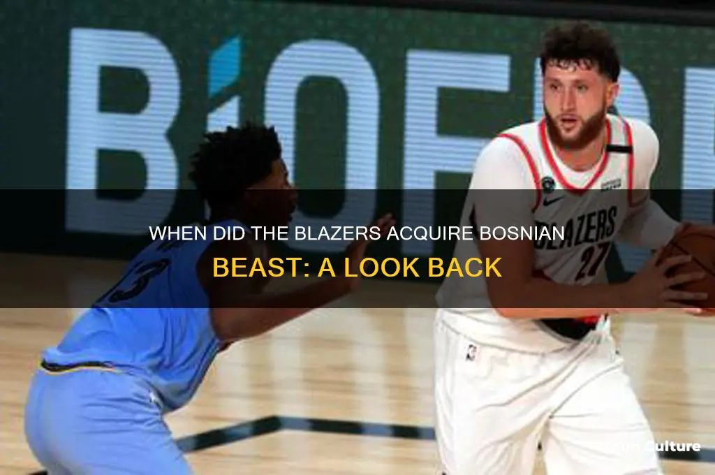 when did the blazers acquire bosnian beast
