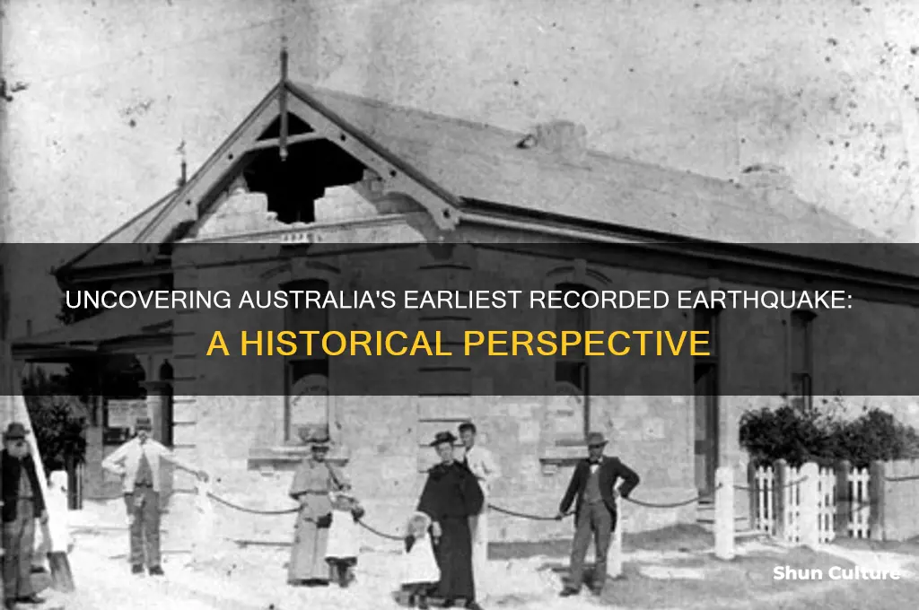 when did the first earthquake happen in australia