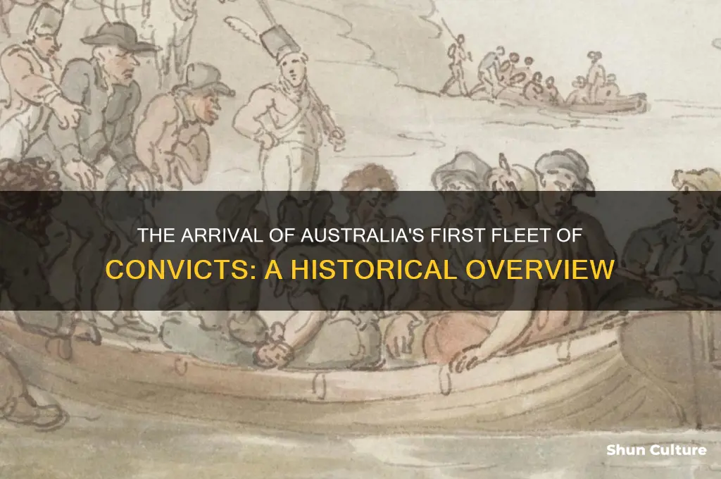 when did the first fleet of convicts arrived in australia