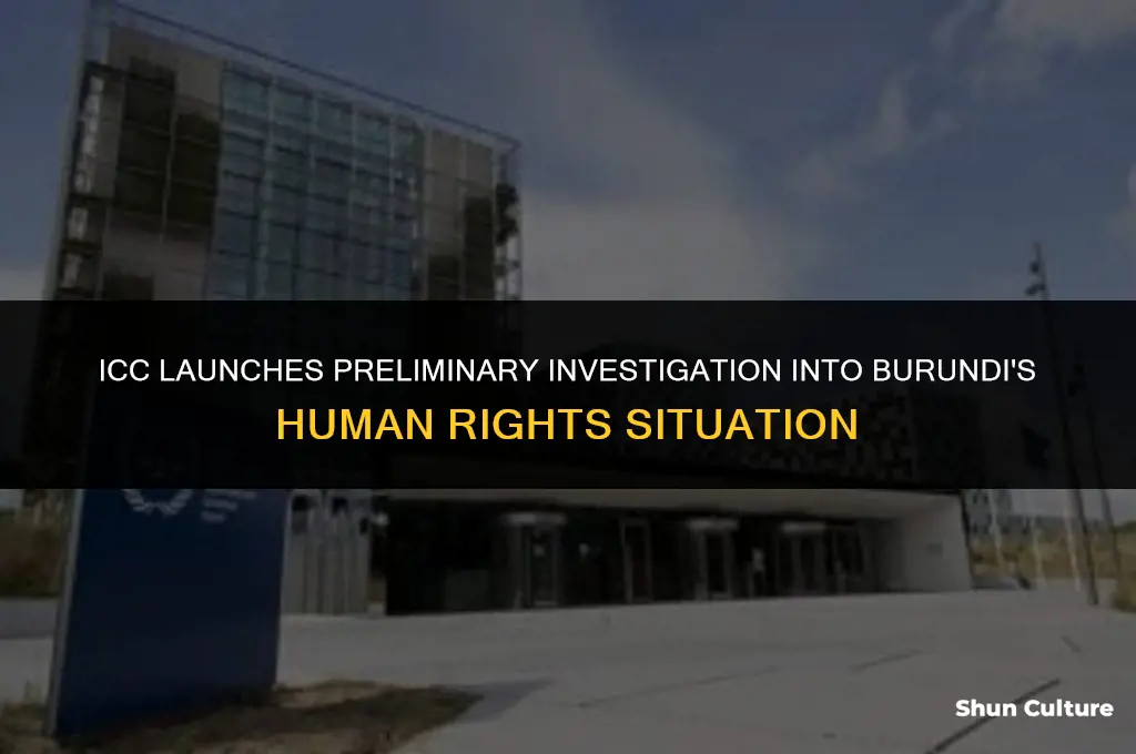 when did the icc open a preliminary investigation against burundi