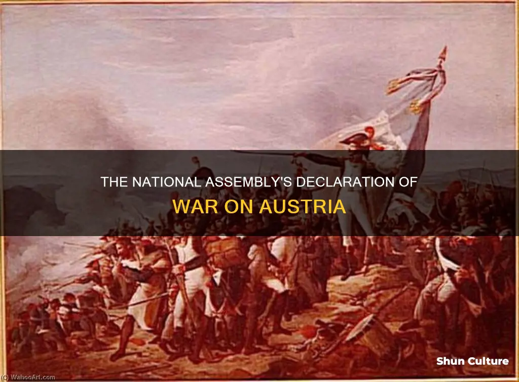 when did the national assembly declare war on austria