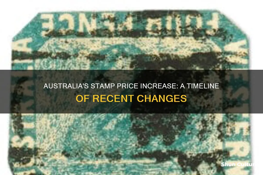 when did the price of stamps go up in australia