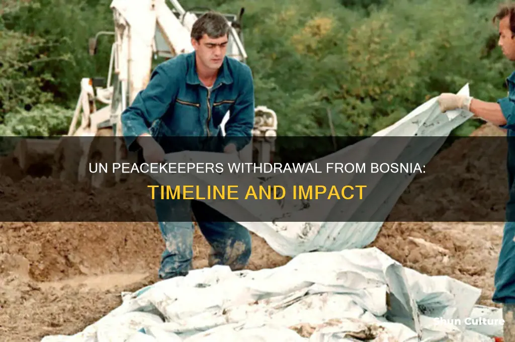 when did the un stop peacekeepers in bosnia