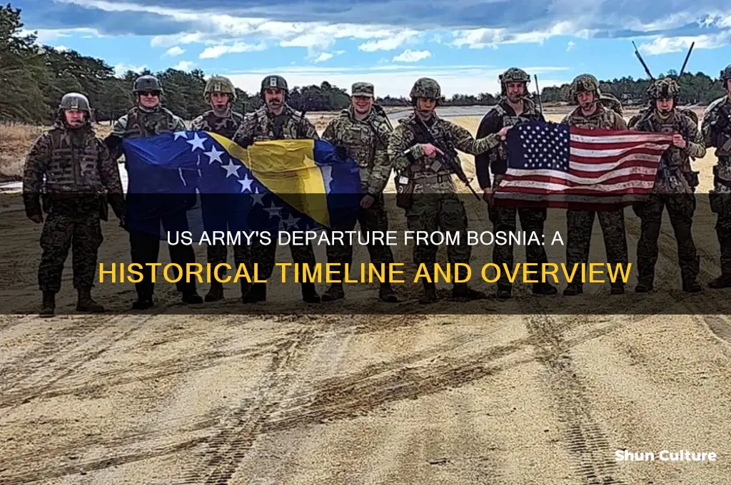 when did the us army leave bosnia