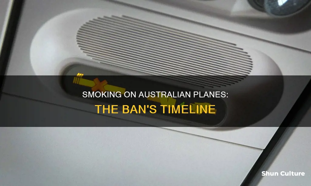 when did they ban smoking on planes in australia
