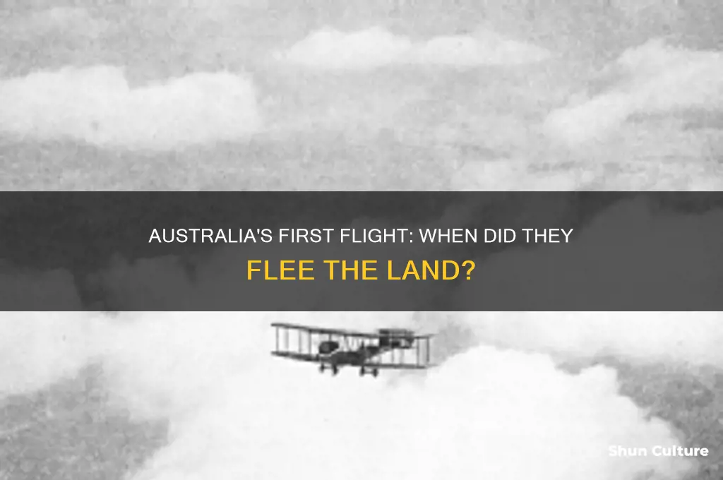 when did they first flee land in australia