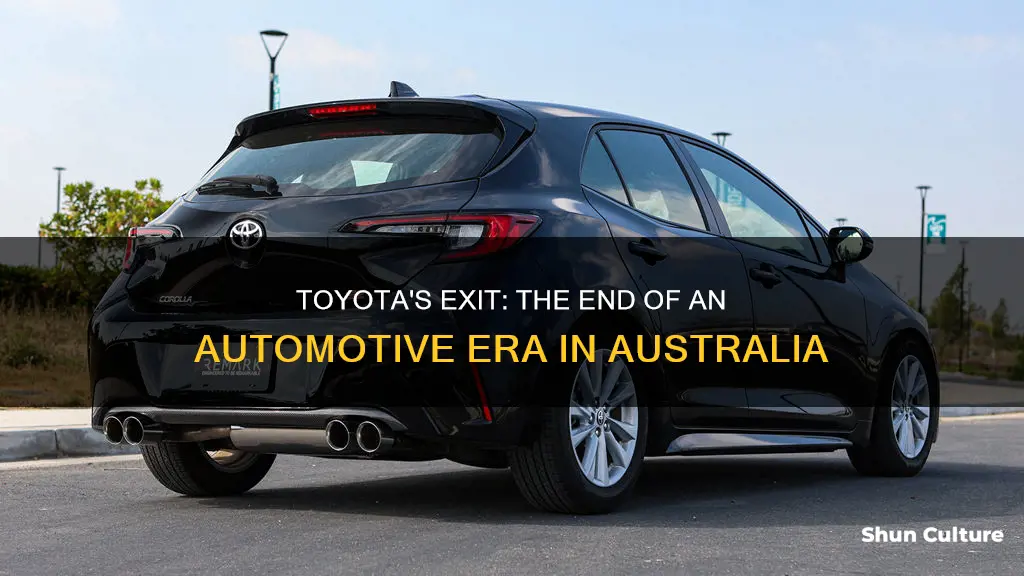 when did toyota stop making cars in australia