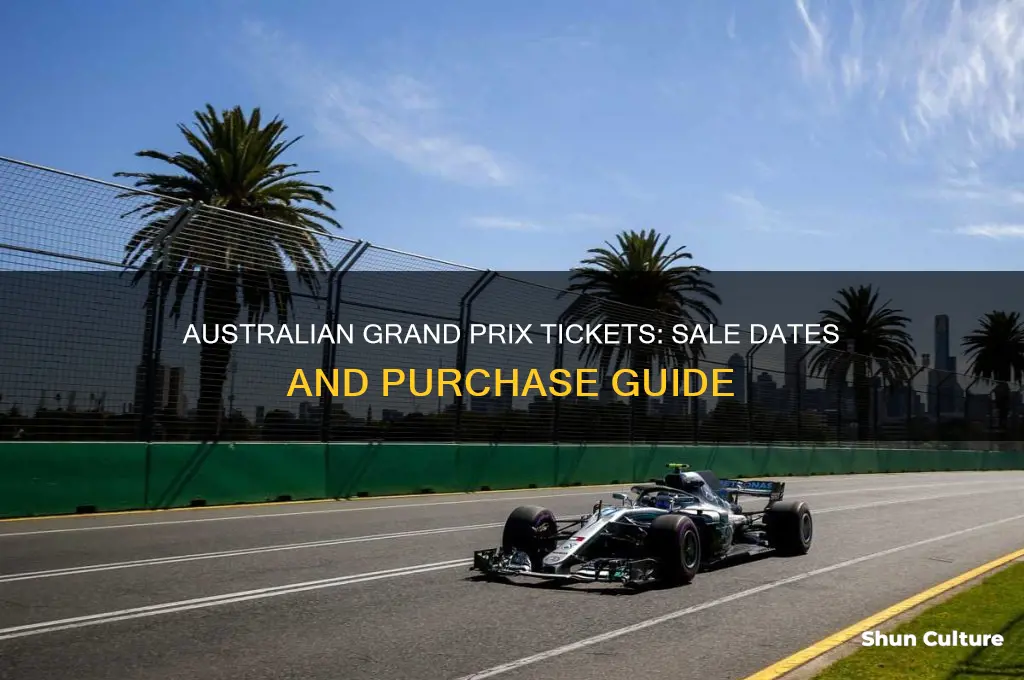 when do australian grand prix tickets go on sale