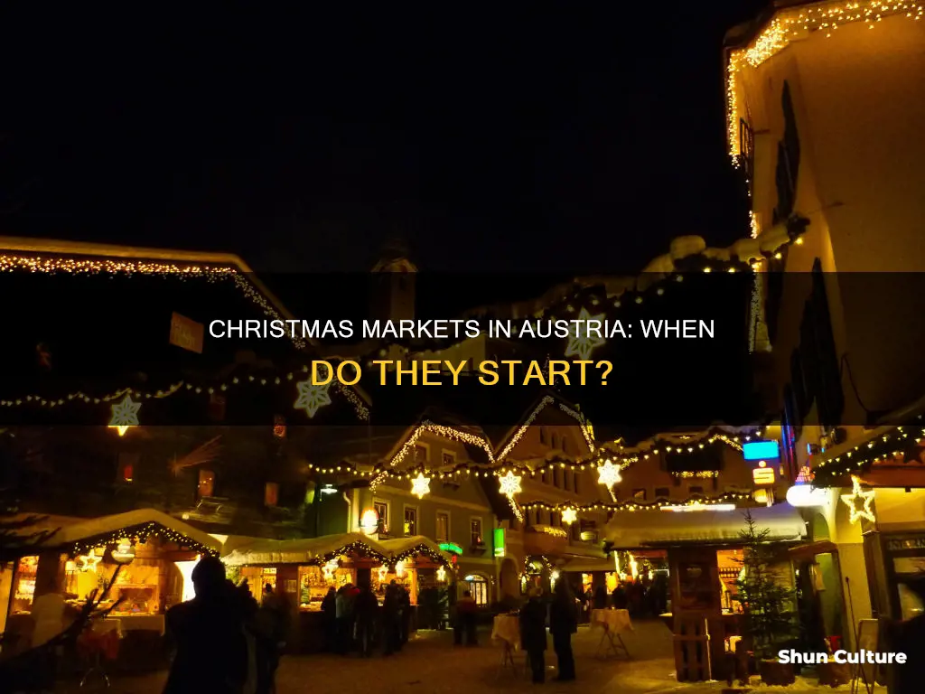 when do christmas markets begin in austria