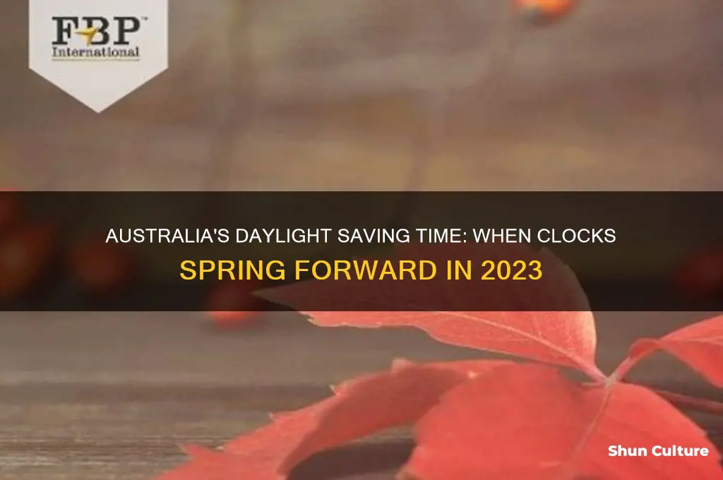 when do clocks go forward australia