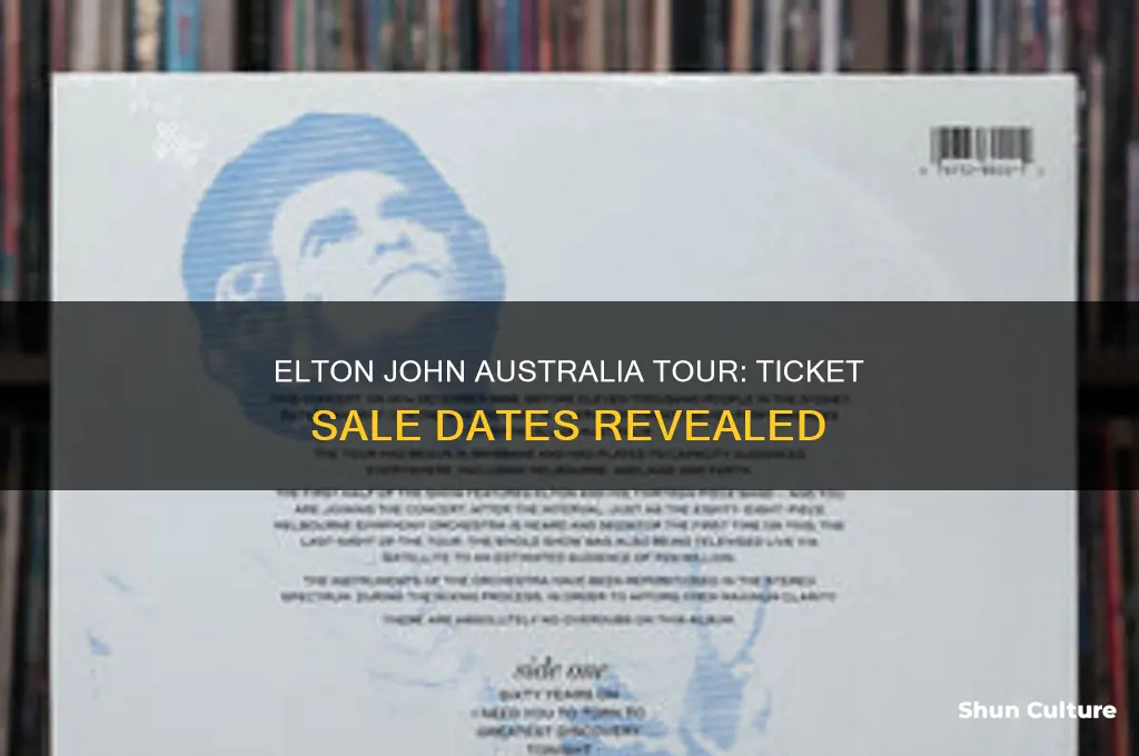 when do elton john australia tickets go on sale