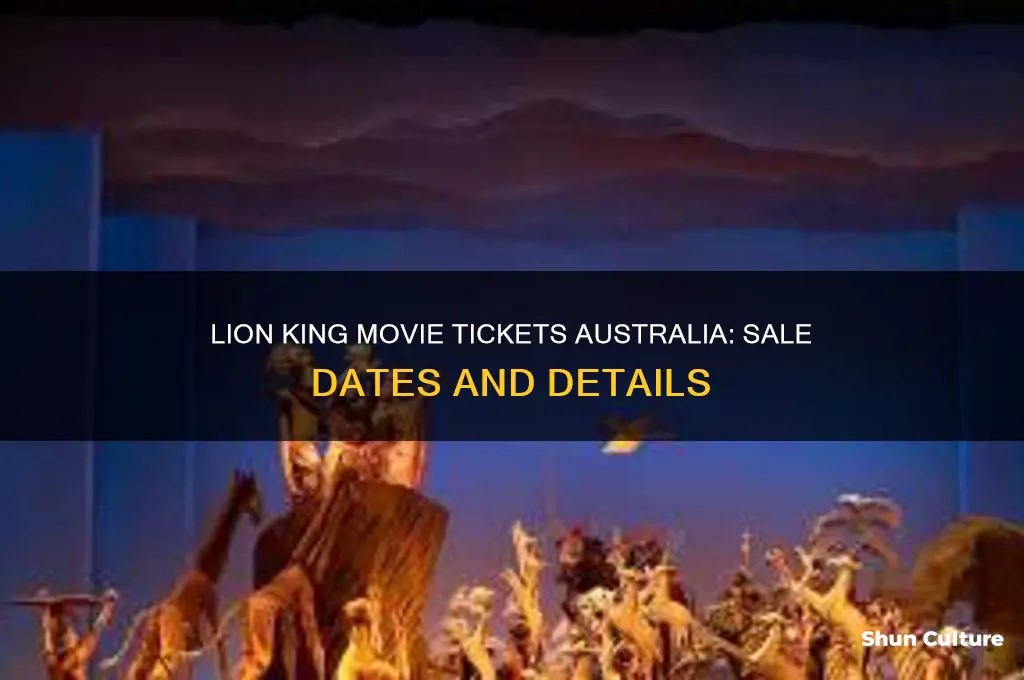 when do lion king movie tickets go on sale australia