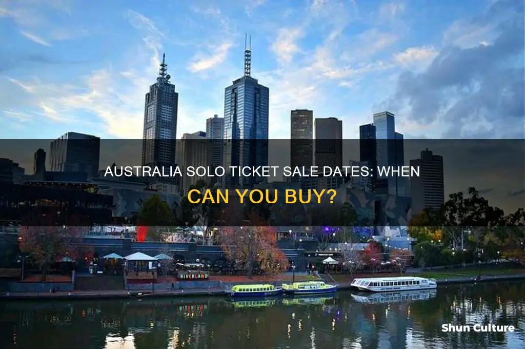 when do solo tickets go on sale australia