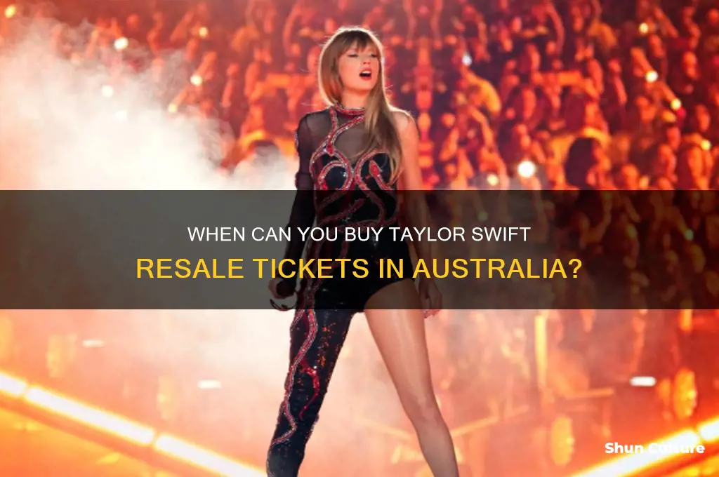 when do taylor swift tickets go on resale australia