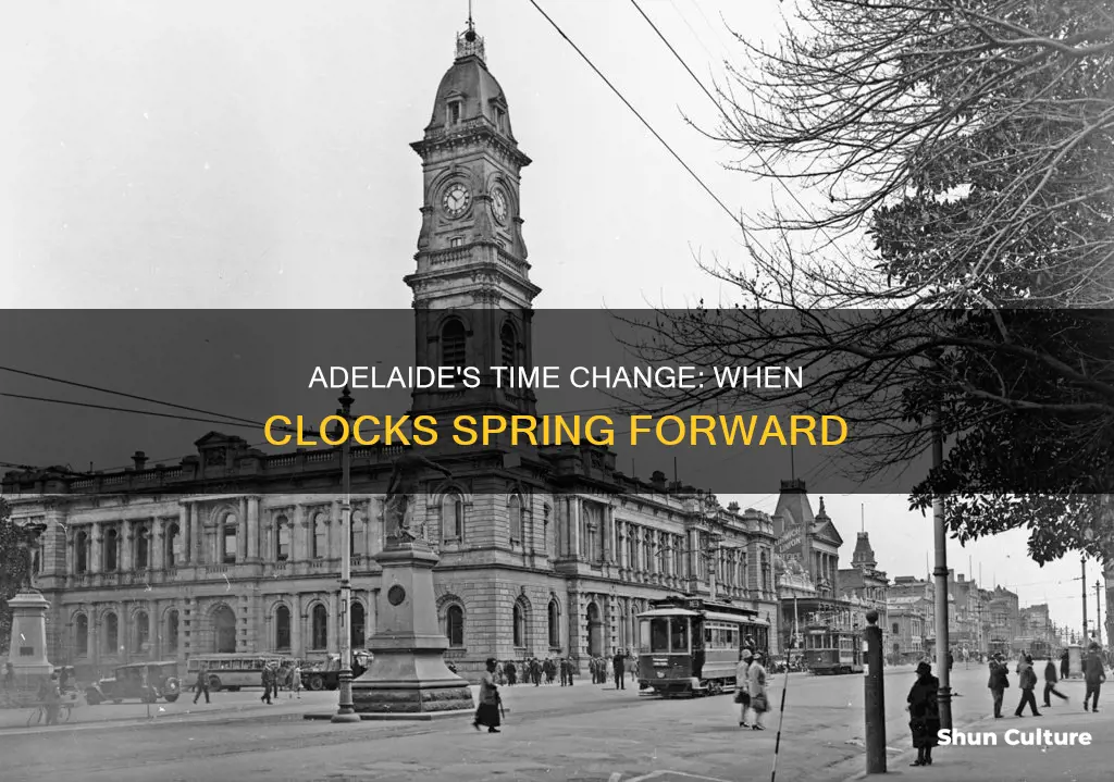 when do the clocks change in australia adelaide