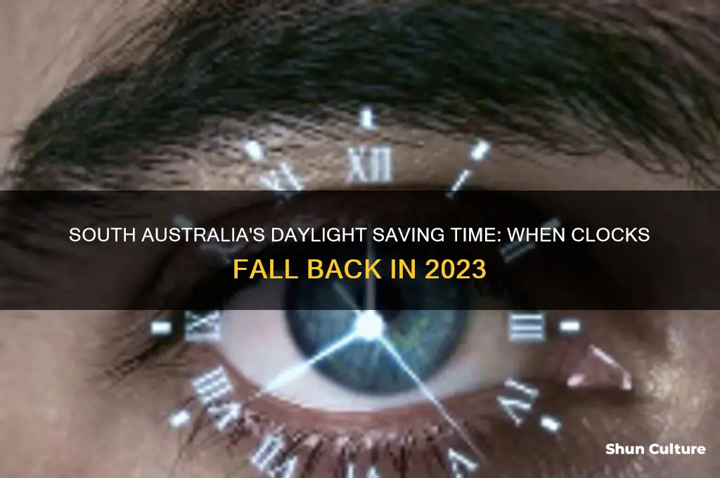 when do the clocks go back in south australia