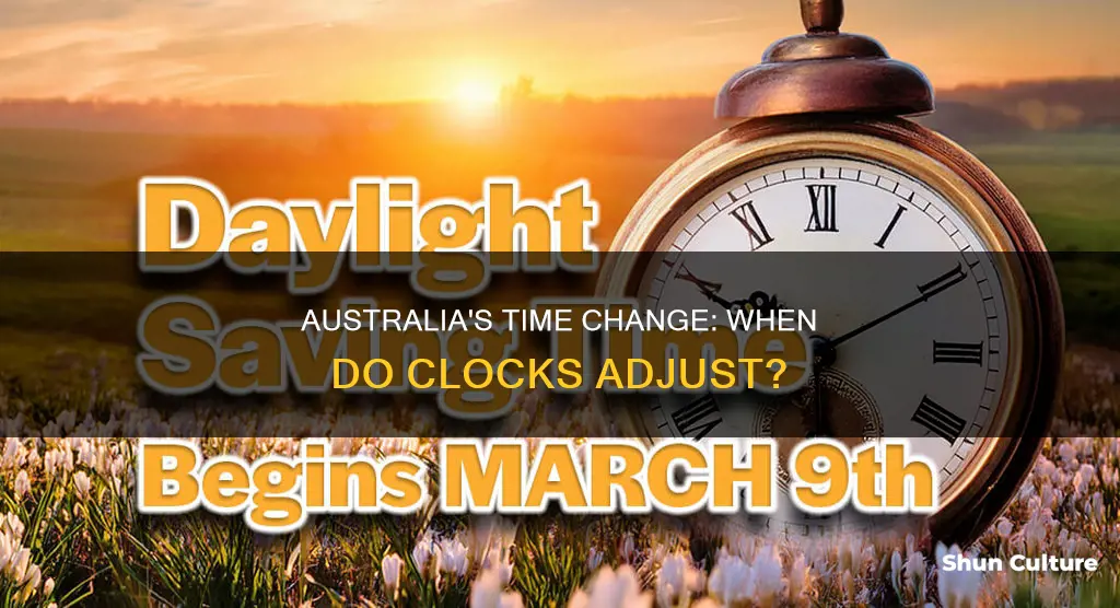 when do the clokcs change in australia