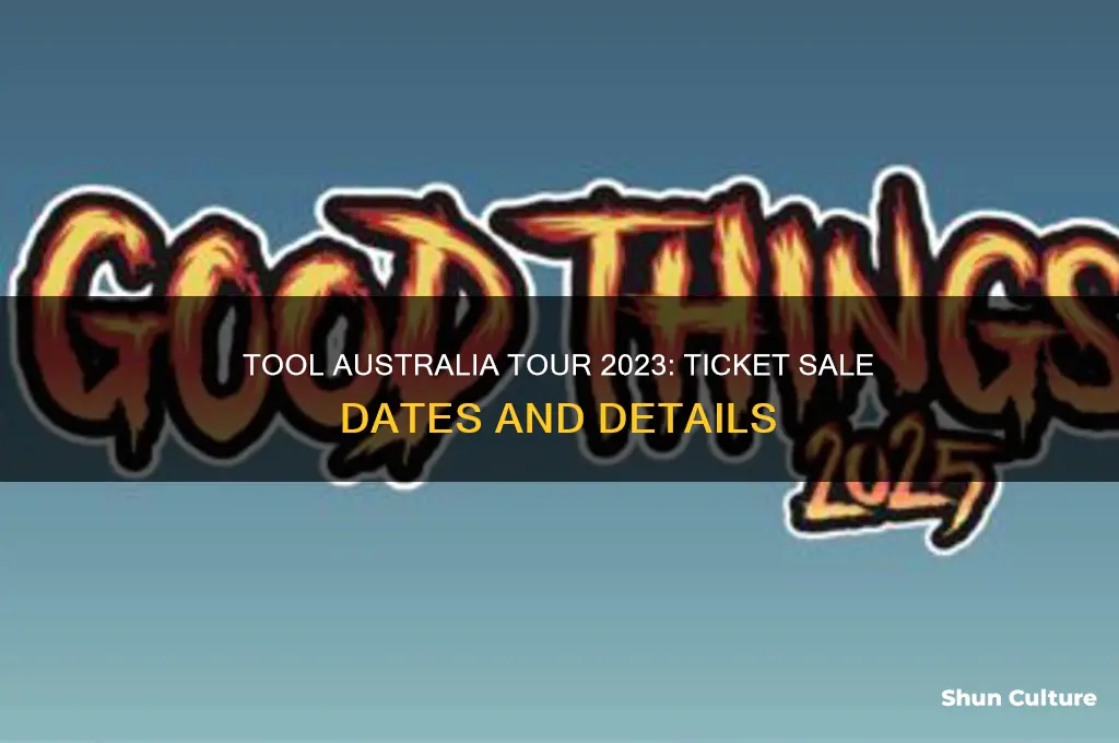 when do tool tickets go on sale australia