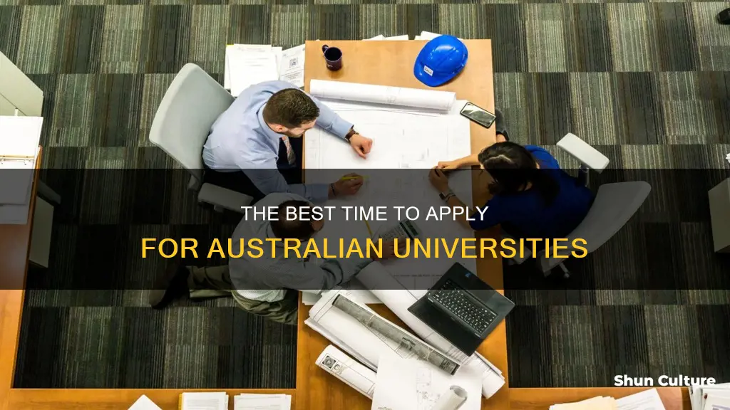 when do you apply for uni in australia