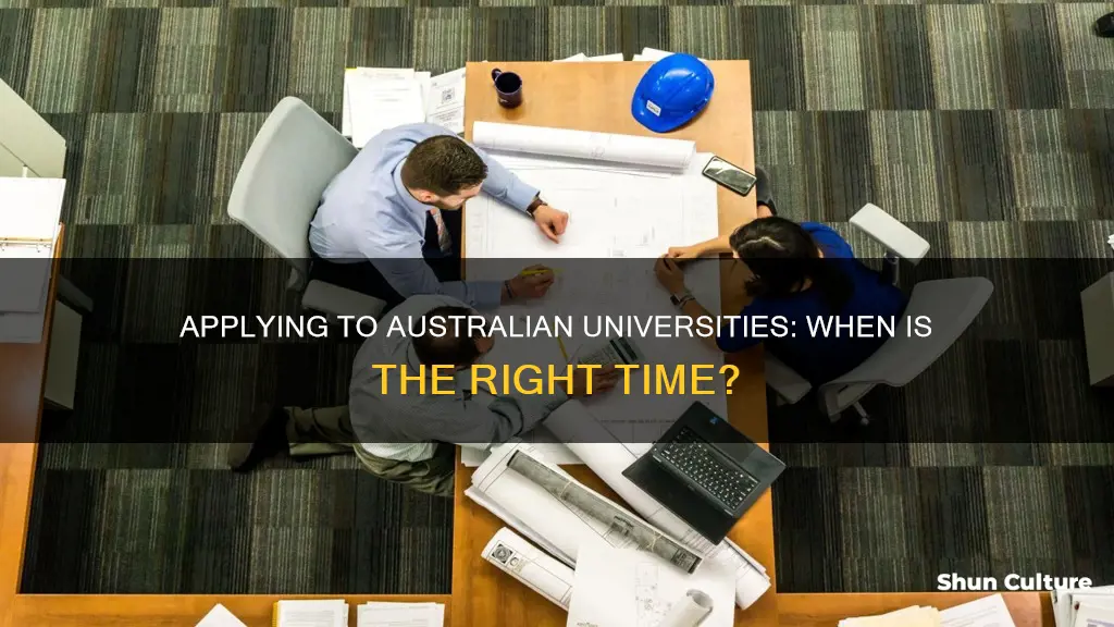 when do you apply for university in australia