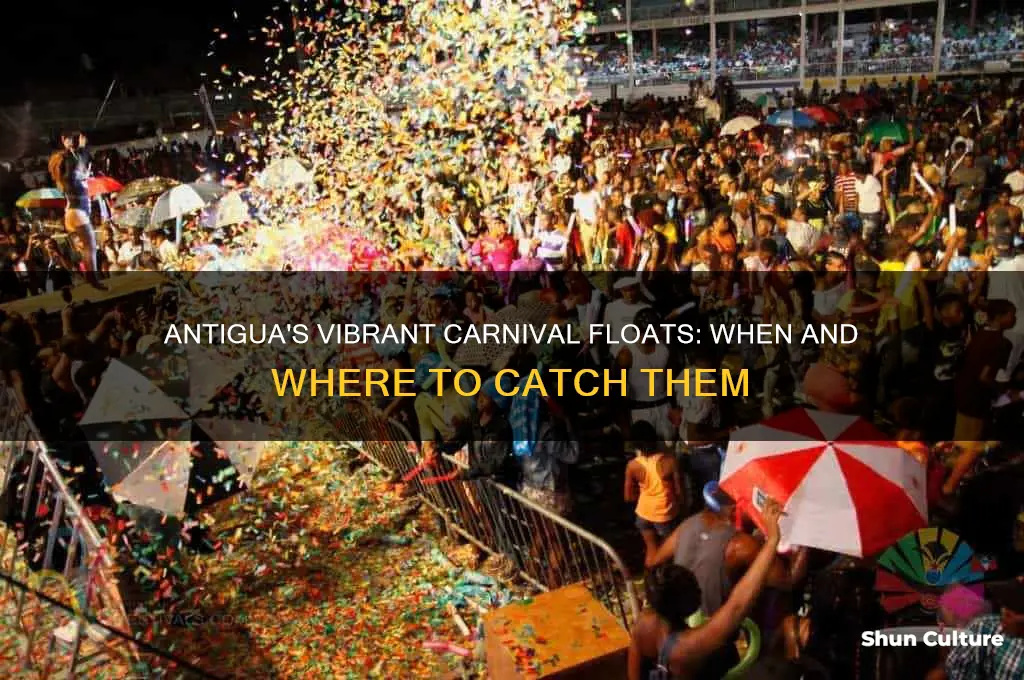 when do you get to see floats in antigua
