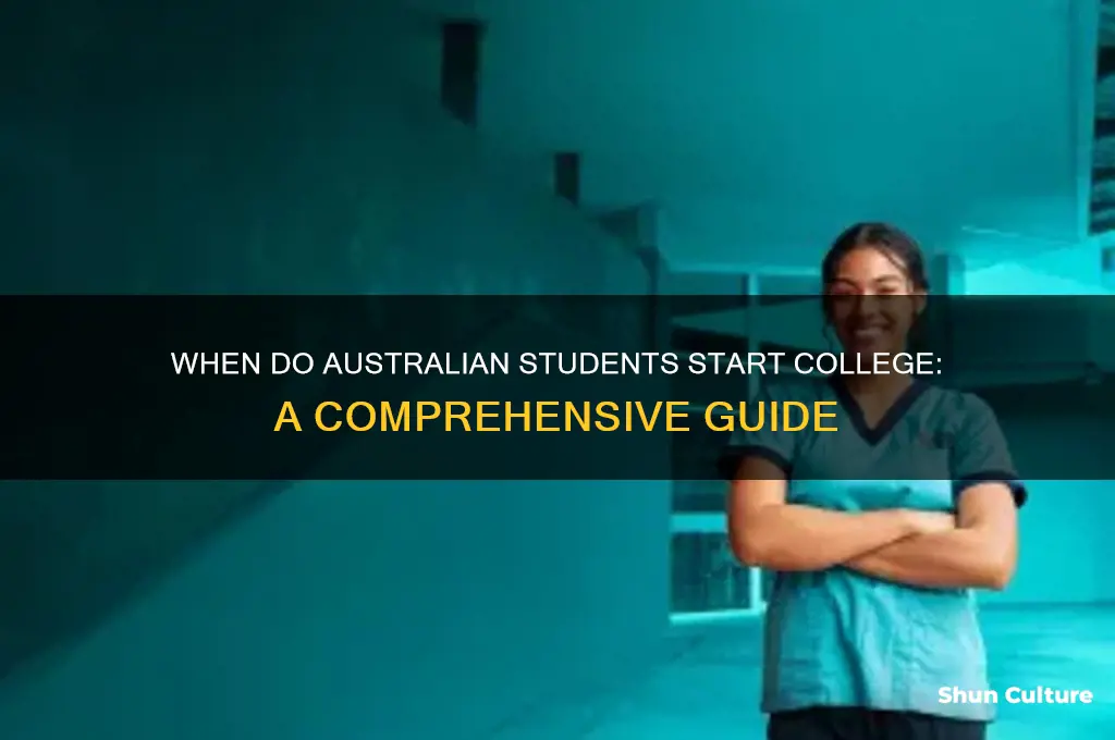 when do you go to college in australia