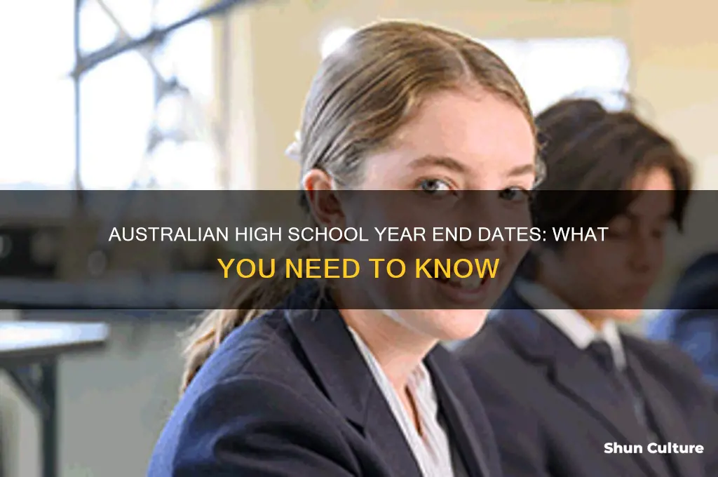 when does australian high school year end