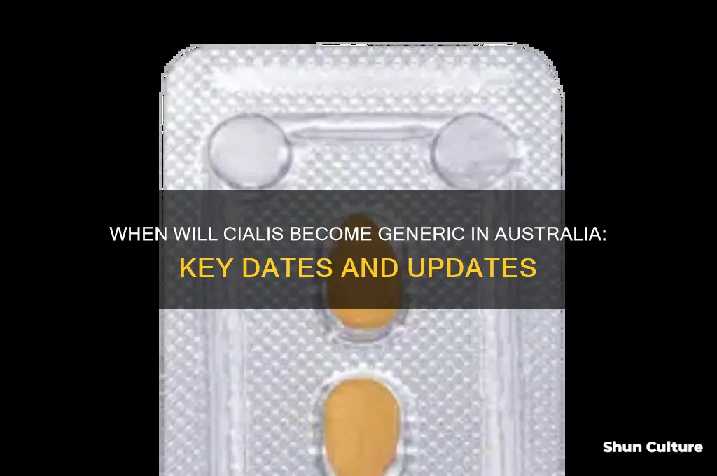 when does cialis go generic in australia