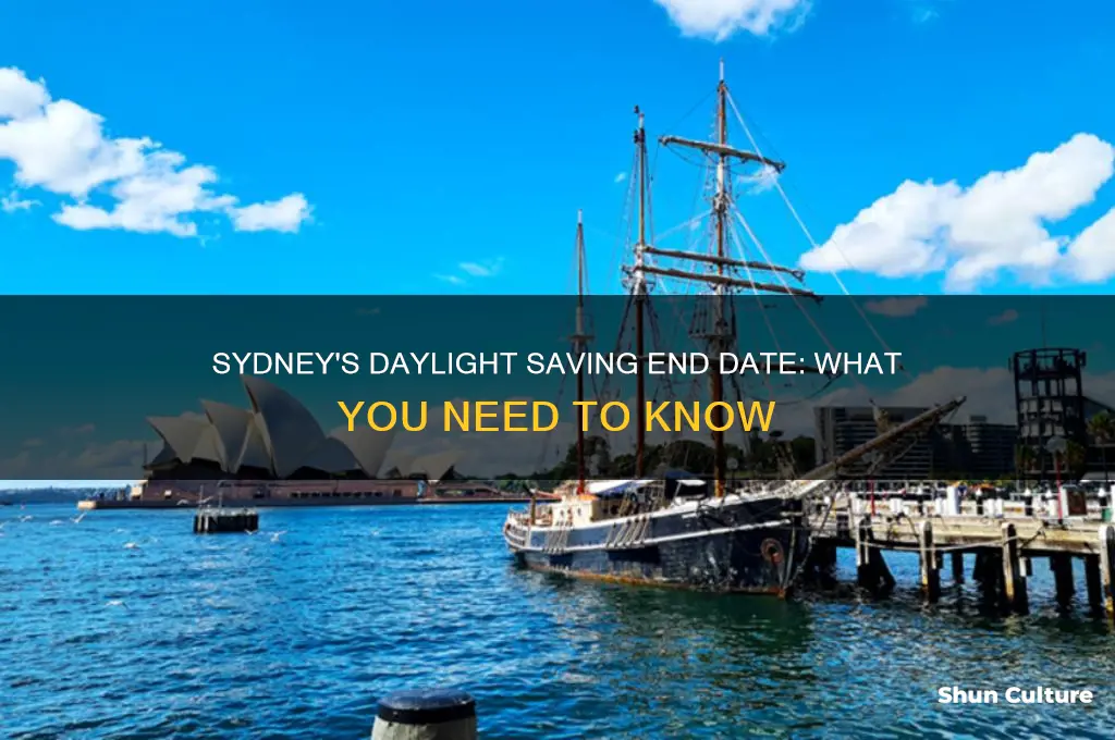 when does daylight saving end in sydney australia