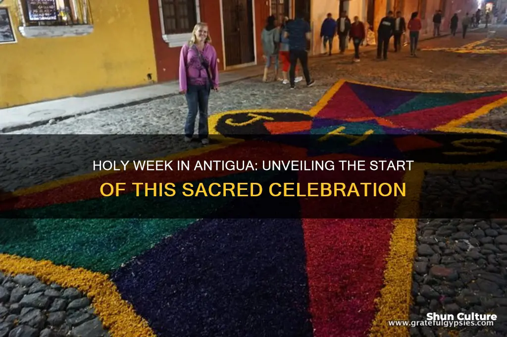 when does holy week begin in antigua